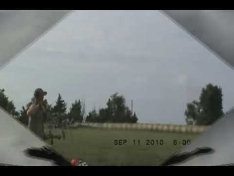 Heath Getty Amazing Archer shoots aerial clay pige...
