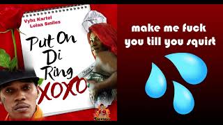 🍑💦Vybz Kartel Ft Lolaa Smiles - Put On Di Ring💍 (Lyrics Video)