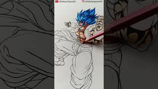 Drawing Gogeta From DBL Using Pencil Colors