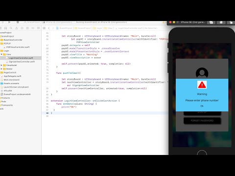 Swift 5.1 & Xcode 11, Custom Alert On login Screen validation.