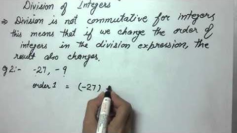 Commutative Property (Division of Integers - Example 2)