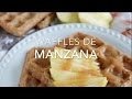 WAFFLES DE MANZANA & AVENA (saludables) - Recetas fáciles Pizca de Sabor