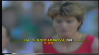Kostadinova World Record High Jump, Rome 1987!