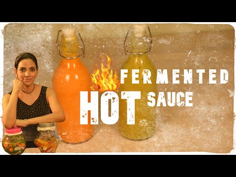 make-fermented-hot-sauce-with-peach-and-kiwi,-best-sauce-recipe!