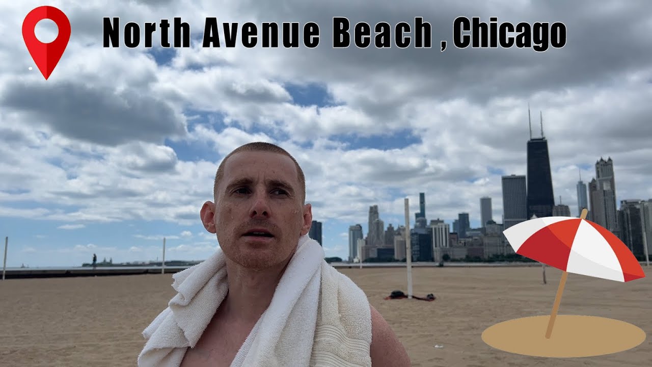 Пляж ⛱ North Avenue Beach в Чикаго 🌃Тут прохладно🥶Лето 2025