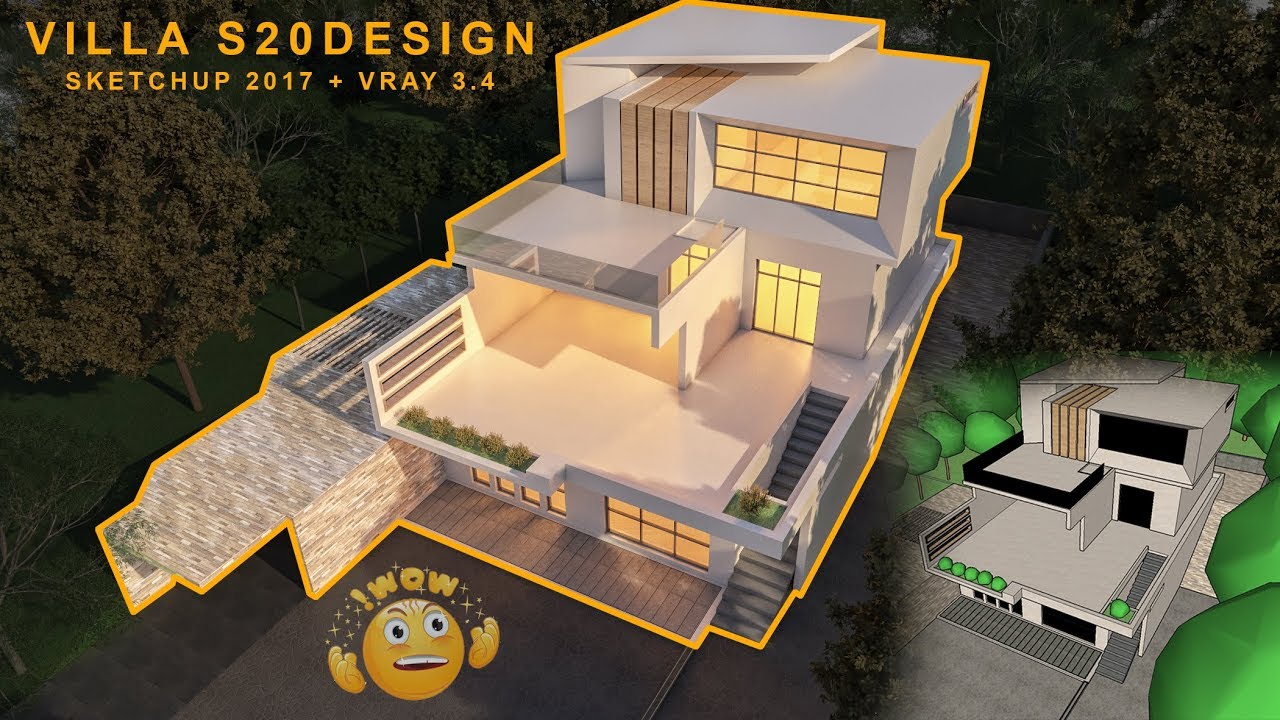 Villa S20: Modeling, Materials and lighting setup