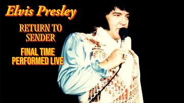 Elvis Presley - Return To Sender - 1 August 1976 - Final Time Performed Live