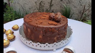 Génoise chocolat caramel              كيكة شكولاطة كراميل