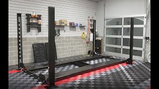 Install a Tuxedo 4 Post Lift By Yourself  Beware  Lonnnnng Video!