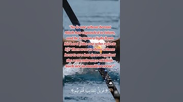 Surah Az-Zumar, Verse 22: Is he whose breast Allah سورة الزمر، الآية ٢٢: أفمن شرح الله صدره للإسلام؟