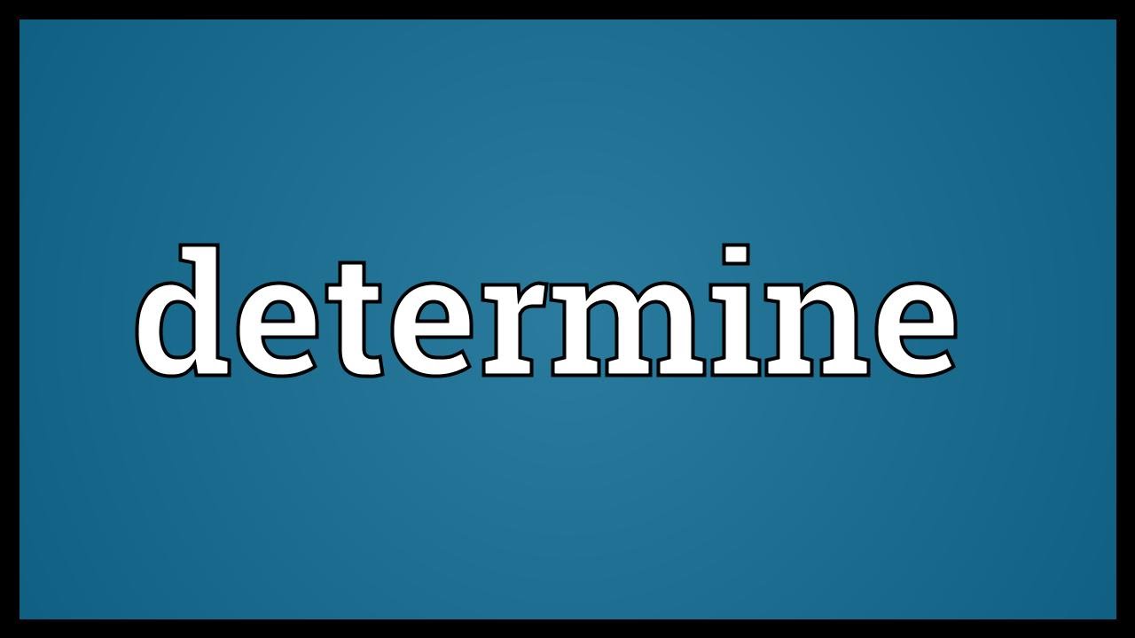 Determine Meaning - YouTube