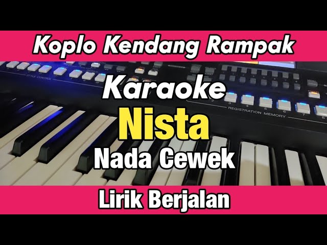 Karaoke - Nista Dangdut koplo Rampak Nada Cewek Lirik Berjalan | Yamaha PSR SX600 class=