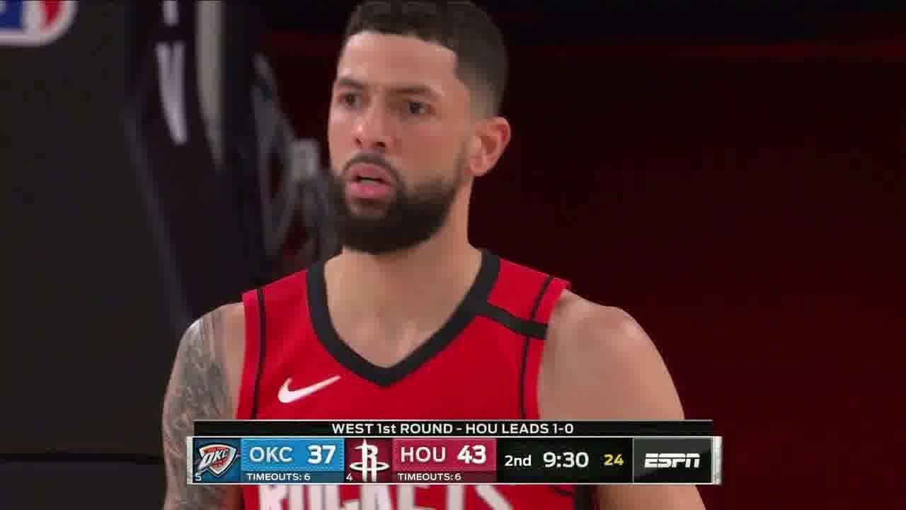 Austin Rivers Full Play | Thunder vs Rockets 2019-20 Playoffs Game 2 ...