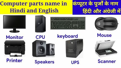 Computer Tools Name With Picture , Computer parts name List. Basic Parts of Computer.