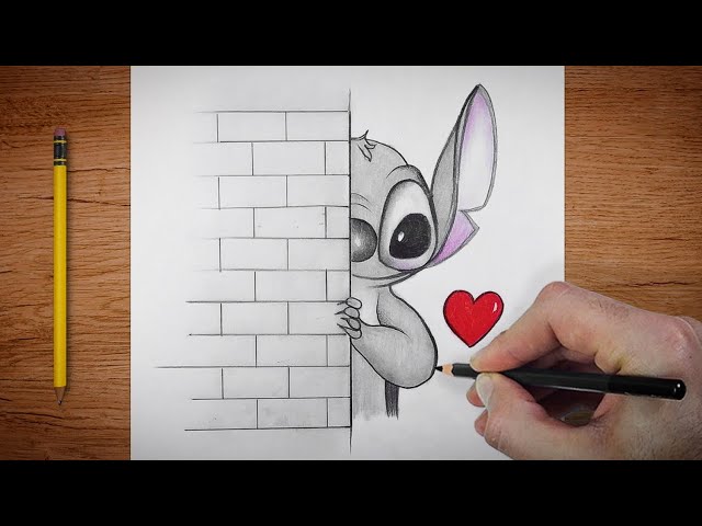 How To Draw Stitch from Lilo & Stitch Drawing Tutorial {Step-By-Step} 