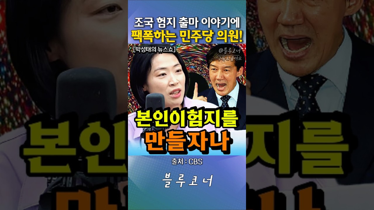 조국 험지 출마 이야기에 팩폭하는 민주당 의원!
