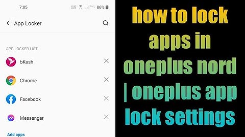 how to lock apps in oneplus nord | oneplus app lock settings