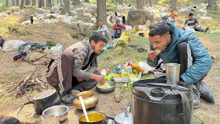 GOAT MILK CURRY: Cooking with Gaddi Shepherds in MANALI | Nomadic Food