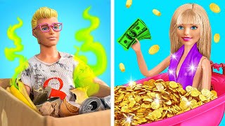 ASTUCES DE RELOOKING : BARBIE VS KEN || Idées Riches VS Pauvres | Du Geek au Populaire par TeenVee