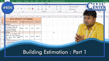 Building Estimation: Part 1