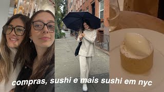 dias em nova york | nossos sushis preferidos, comprinhas, sobremesa...