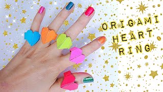Origami Paper Heart Ring | Easy Origami ideas | Paper Craft for Kids