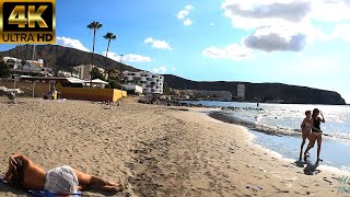 TENERIFE 4K | BEACH WALK - Playa de los Cristianos 🏖️ [Dec 2021 | Spain] 23ºC