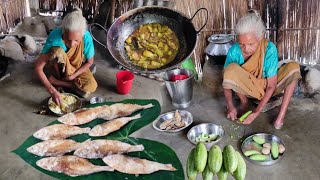 New Style DRY FISH cooking with PARWAL by santali GRANDMOTHER | How to cook dry fish recipe