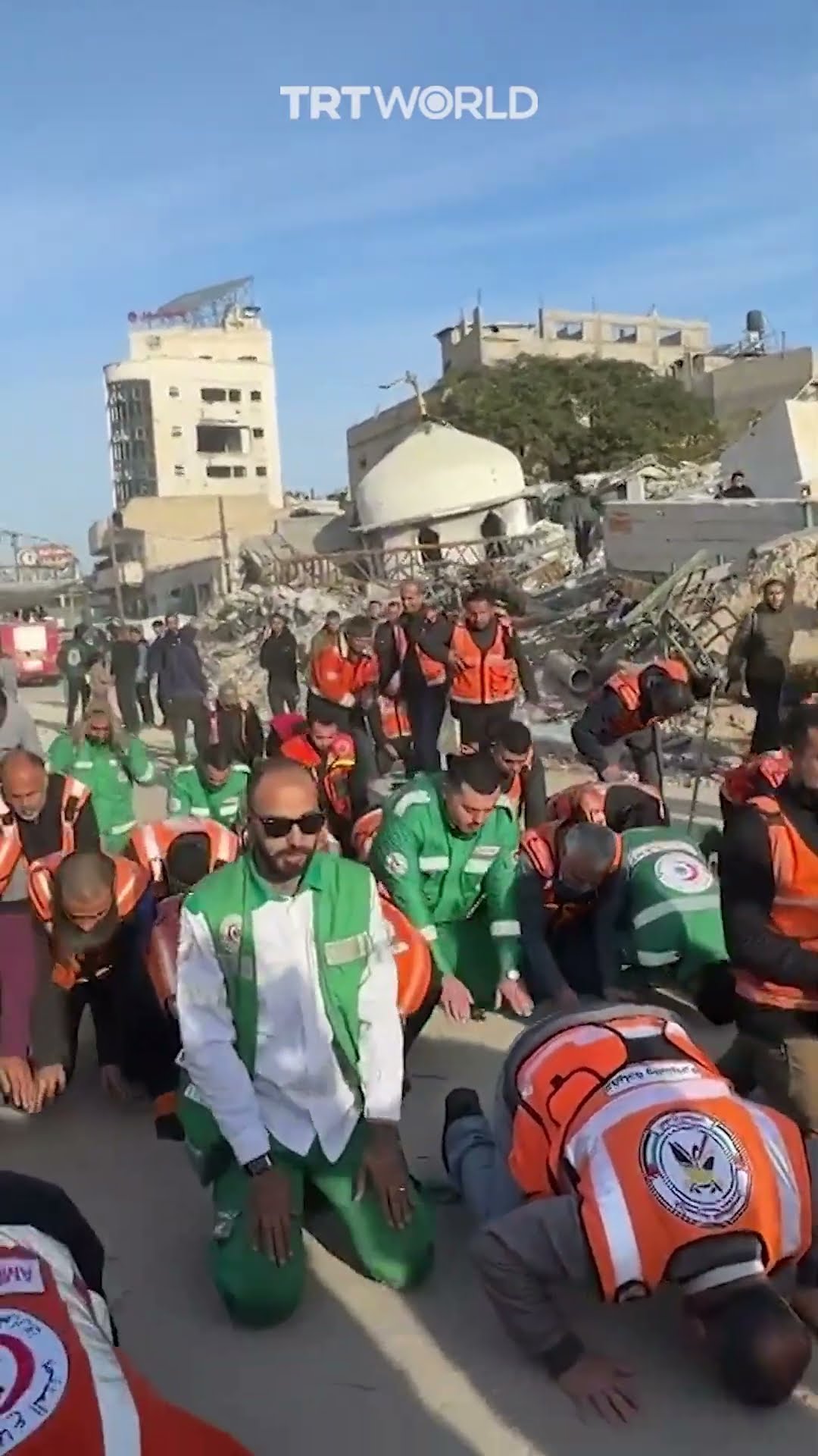 Palestinians in Gaza celebrate the start of ceasefire
