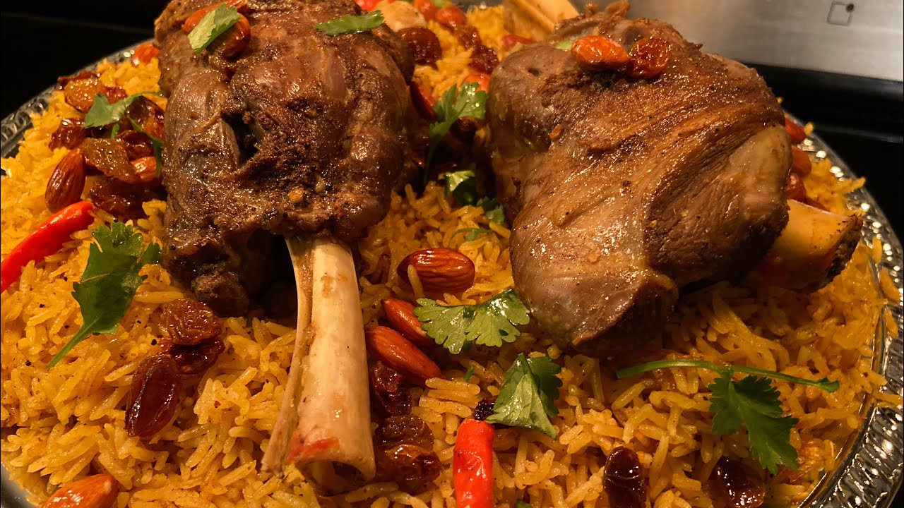 كبسة اللحم 🤩بالموز الضاني 🍗الذ طبخة 😋وفي حلة واحدة 👌💯