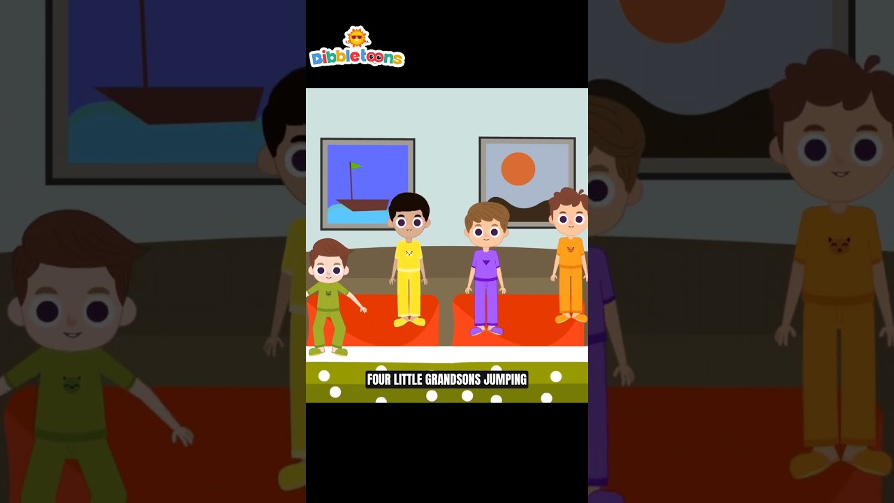 Grandpa Says NO! Five Little Grandsons Jump on the Bed 