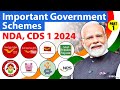 Important Government Schemes | UPSC | NDA | CDS 2024