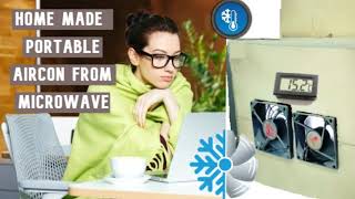 How to Make a Portable AC (Air Conditioner) At Home || Portable AC From An Old Microwave