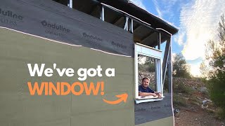 DIY WINDOW INSTALLATION in our Off Grid Tiny House| Regenerating Abandoned Land