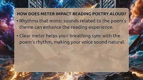 How Does Meter Impact Reading Poetry Aloud? - The Prose Path