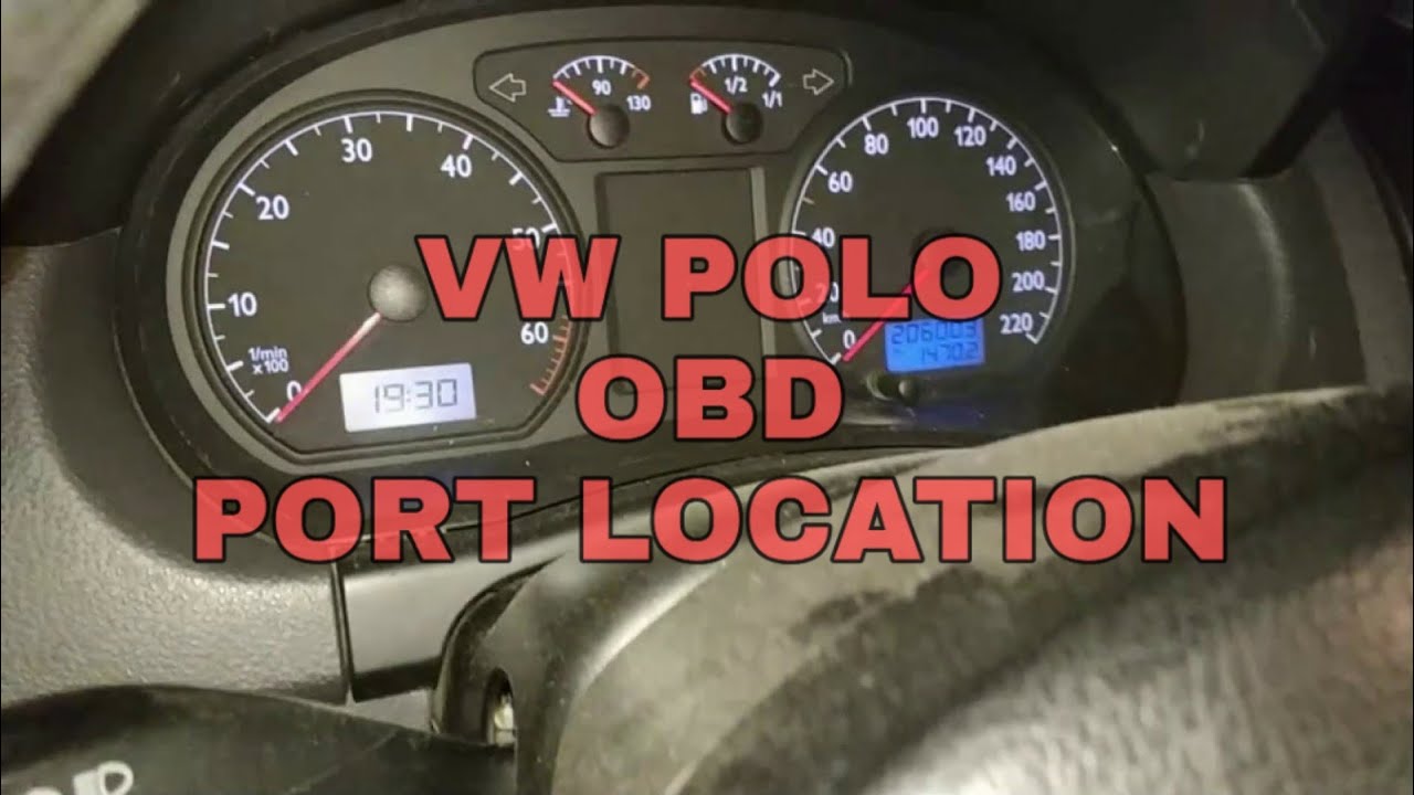 Volkswagen Polo IV MK4 9N 2002 2008 Diagnostic OBD Port Location