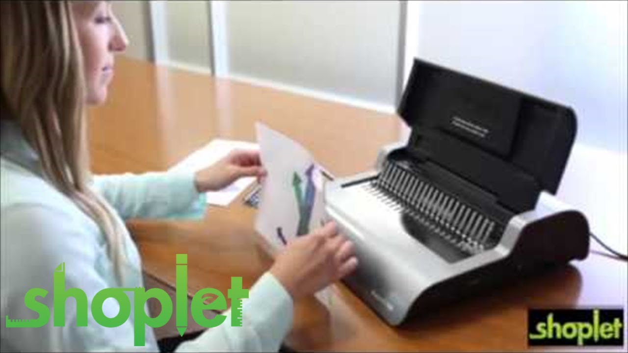 Fellowes Quasar™ E 500 Electric Comb Binding Machine w/ Starter Kit