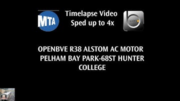 (Available in FHD) Timelapse | OpenBVE R38 AC Alstom Motor on 6 Express NYC