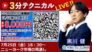 見通しズバリ！3分テクニカル分析「ライブ‼」 NY市場の見通し　2025年7月25日