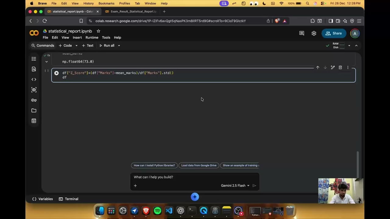 EXAM RESULT STATISTICAL REPORT GENERATOR - AIML MINI PROJECT
