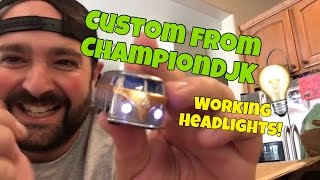 WORKING HEADLIGHTs VW bus Custom & M2 Chase Raok from CHAMPIONDJK