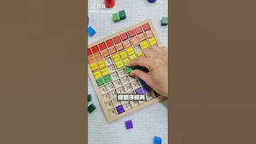 A 益智學習木質九九乘法表積木