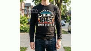 Vintage 1946 Limited Edition 80 Years Of Being Awesome Birthday Shirt