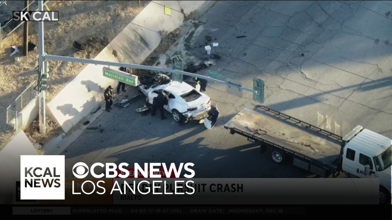 Rialto police pursuit ends in deadly crash - YouTube