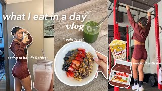 *realistic* WHAT I EAT IN A DAY | meal ideas + my glute workout!