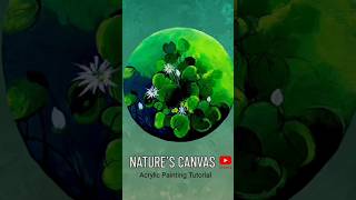 Nature’s Canvas 🌿 | Relaxing Acrylic Painting Tutorial✨ #Shorts #painting #artist #nature #art #diy
