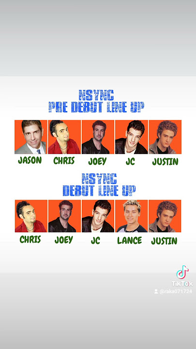 NSYNC Pre Debut Line Up #nsync #boyband #chris #joey #jc #lance #justin