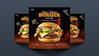 How to Make a Delicious Burger Social Media Post Design in Photoshop CC 2022 Tutorial