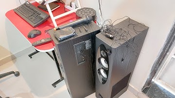 How to use boya BY M1 on microphone input of F&D tower speakers. Can be used as Very loud PA system!