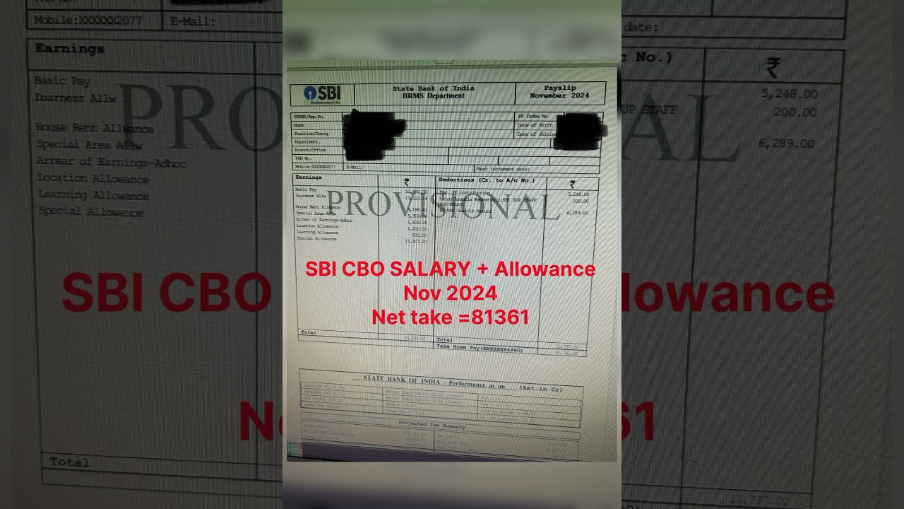 SBI PO SBI CBO salary and allowance latest